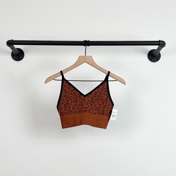 NWT Loft Daydream Seamless Leopard Print Bralette Brown/Black - Picture 4 of 6
